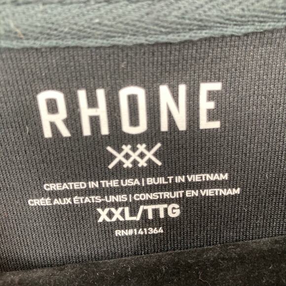 RHÔNE Commuter 1/4 Zip Pullover Black Sweater Men’s XXL Made in the USA - Picture 6 of 12